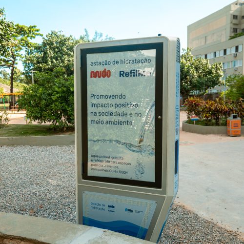 estação de hidratação para espaços públicos